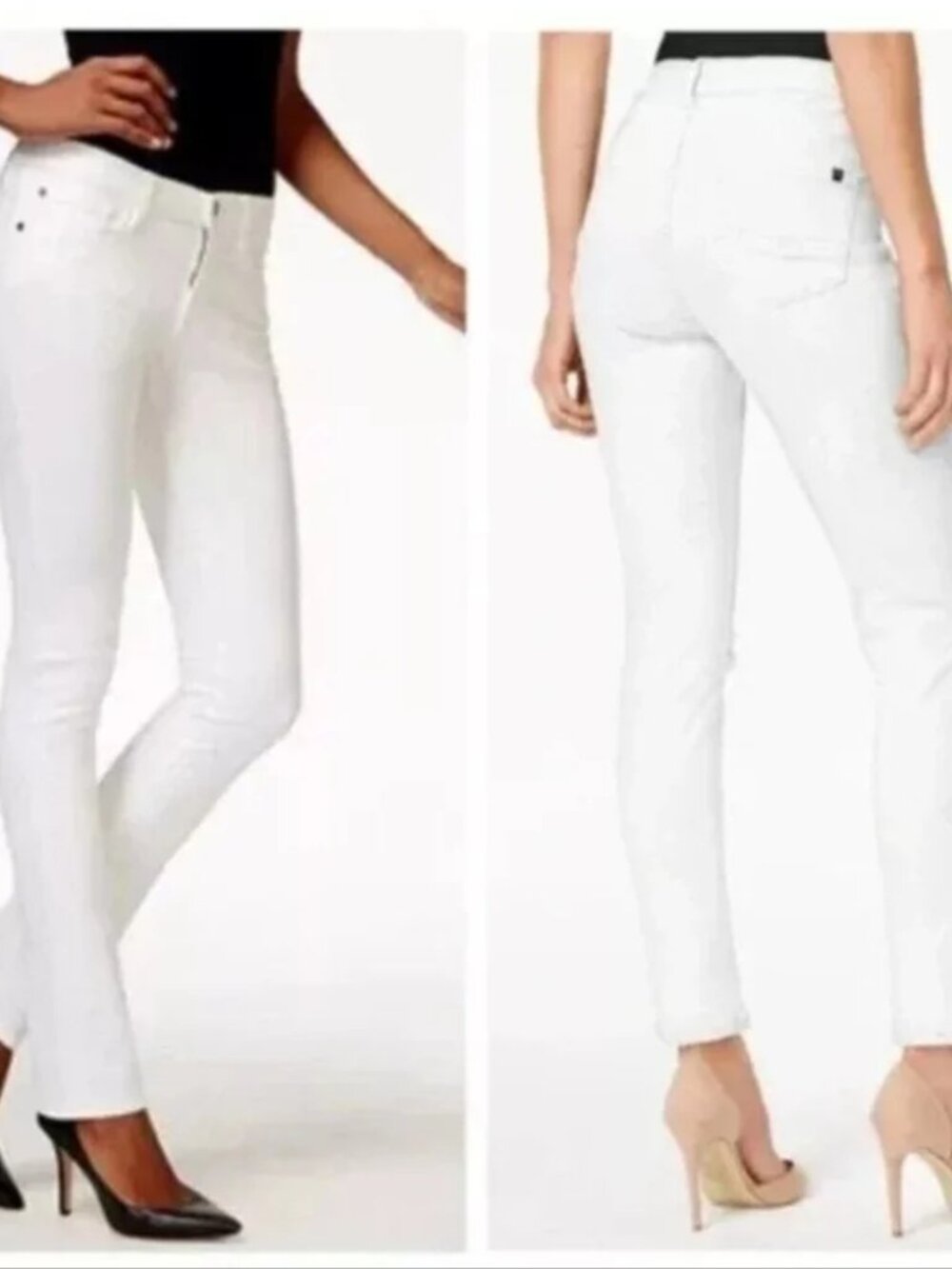 Jeans blanc- white coupe droite extensible Misha Mid-Rise – Taille 6/32 BUFFALO